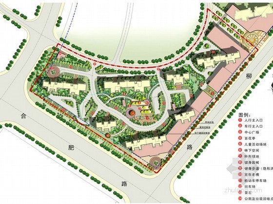 青岛居住区案例资料下载-[青岛]旧村改造居住区景观概念设计方案