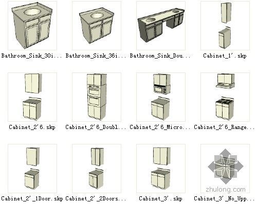 厨房家具模型资料下载-厨房家具