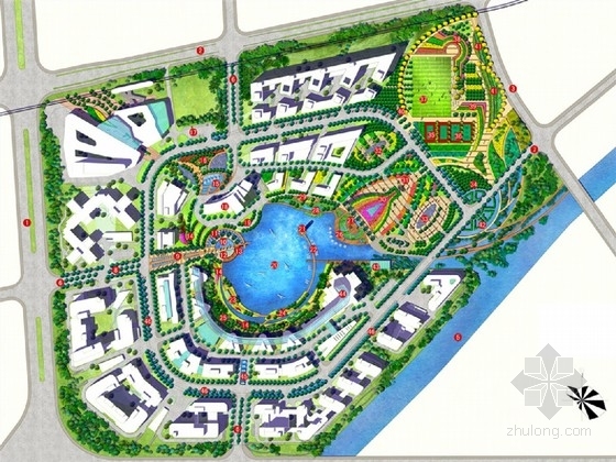 生态办公区域设计资料下载-[上海]环湖生态办公区环境景观绿化设计方案