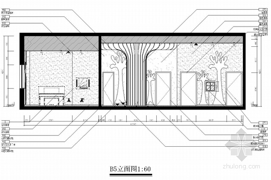 [温州]大型综合音乐培训艺术学校室内施工图 立面图