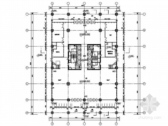 [深圳]某二十八层商业综合体钢化玻璃幕墙建筑施工图- 