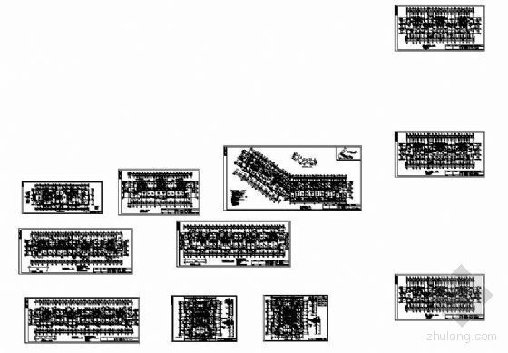 板楼标准层平面图pdf资料下载-哈尔滨市多个小区标准层平面图合集