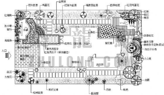 庭院景观绿化设计设计资料下载-别墅庭院方案绿化设计