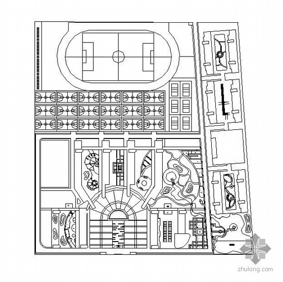 学校广场景观施工图资料下载-安徽省某学校新校区景观绿化工程施工图全套