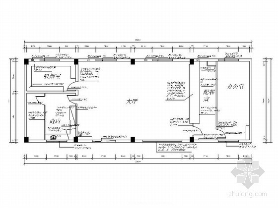 食堂室内装修施工方案资料下载-197㎡职工食堂室内装修图