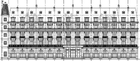 欧式连体别墅建筑设计方案资料下载-某欧式旅馆建筑设计方案