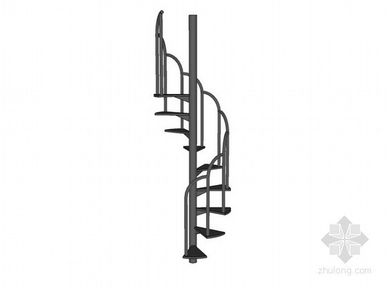 旋转楼梯skp模型下载资料下载-旋转楼梯