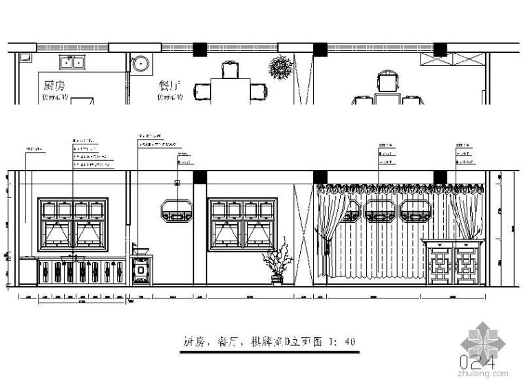 中式建筑立面设计资料下载-中式别墅立面图
