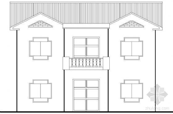 农村二层别墅CAD资料下载-某农村二层别墅建筑方案