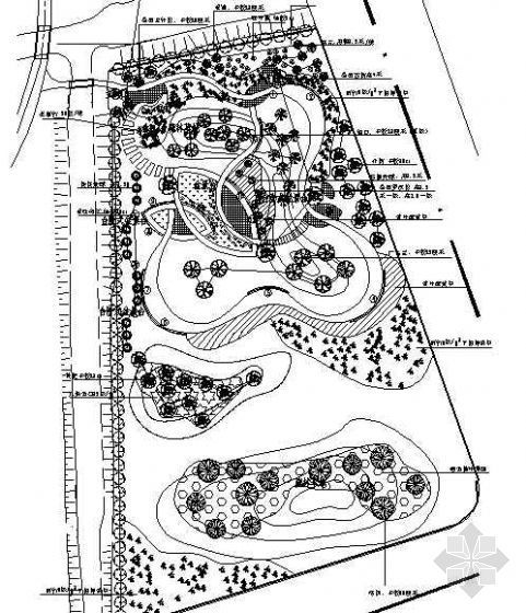 公园种植设计图cad资料下载-江苏淮安钵池山公园盆景园种植设计图