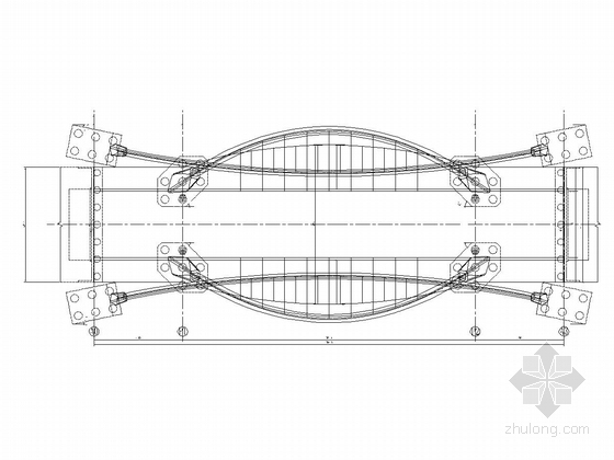 景观桥工程钢结构制作与安装方案施工图纸-平面示意图