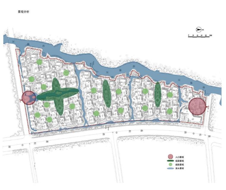 [上海]围合式古典风格公寓式住宅建筑设计方案文本-围合式古典风格公寓式住宅建筑分析图