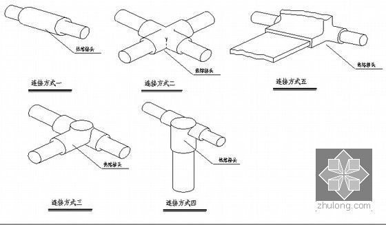 [陕西]地铁明挖法车站及盾构区间隧道施工组织设计341页（锚喷支护 核心土法）-接地体连接方式示意图