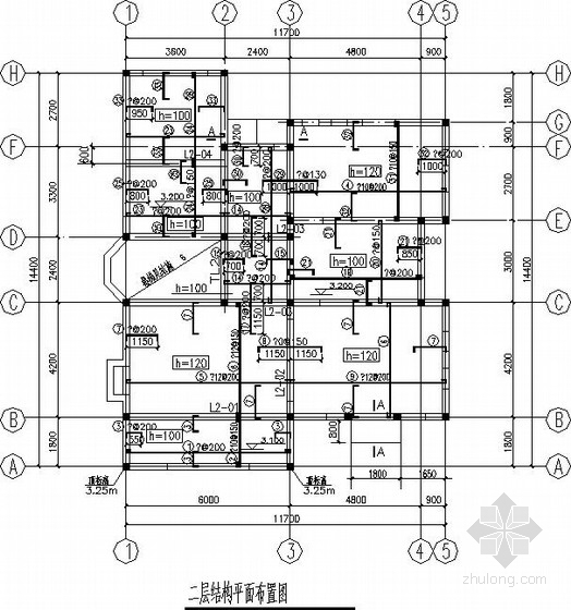 二层别墅结构施工图纸资料下载-[北京]二层砖混别墅结构施工图(坡屋顶)