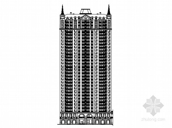 滨水建筑剖面资料下载-[重庆]某滨水城市A10号楼建筑施工图