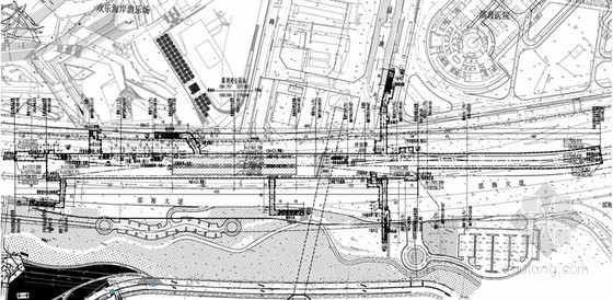 地铁地下车站明挖顺筑法施工混凝土工程施工专项方案32页-总体平面布置图 