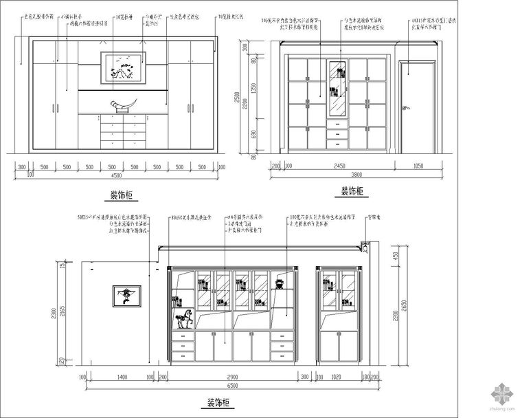 密集柜施工图资料下载-装饰柜图