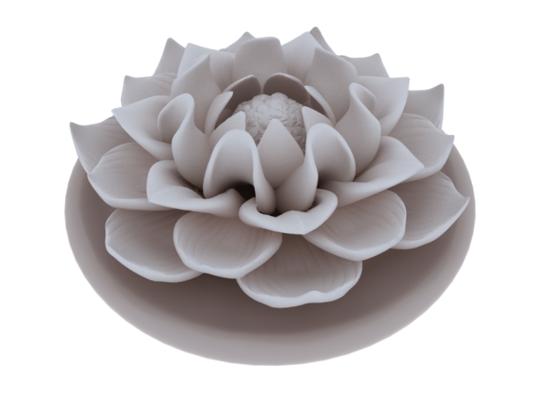 莲花雕塑3d模型资料下载-莲花装饰3D模型下载