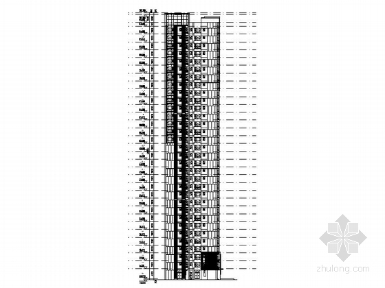 [成都]三环中心地块现代风格高层住宅区规划设计方案文本（知名建筑设计院）-三环中心地块现代风格高层住宅区立面图