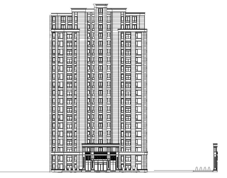 cad中式图块施工图资料下载-[上海]周浦欧陆风格居住区建筑施工图设计（CAD）