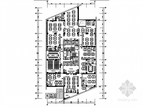 现代办公室设计CAD资料下载-[河南]高档办公楼现代办公室装修施工图