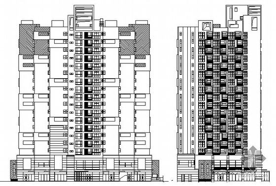 30米小户型装修资料下载-某十八层小户型商住楼建筑施工图