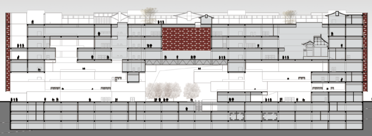 中国工艺美术馆建筑设计方案文本-剖面图
