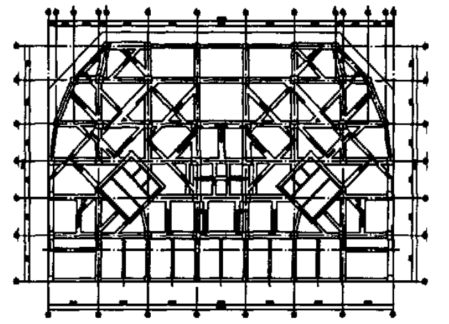 长条形建筑su资料下载-带梁式转换层的超限高层建筑结构设计论文