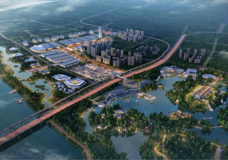 西安城市景观方案资料下载-[陕西]西安丝路国际会展中心城市设计方案文本（包含PPT+135页）