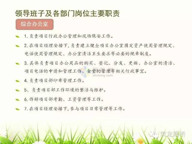 项目部各管理人员职责分工详细说明，找准位置对号入座！_19