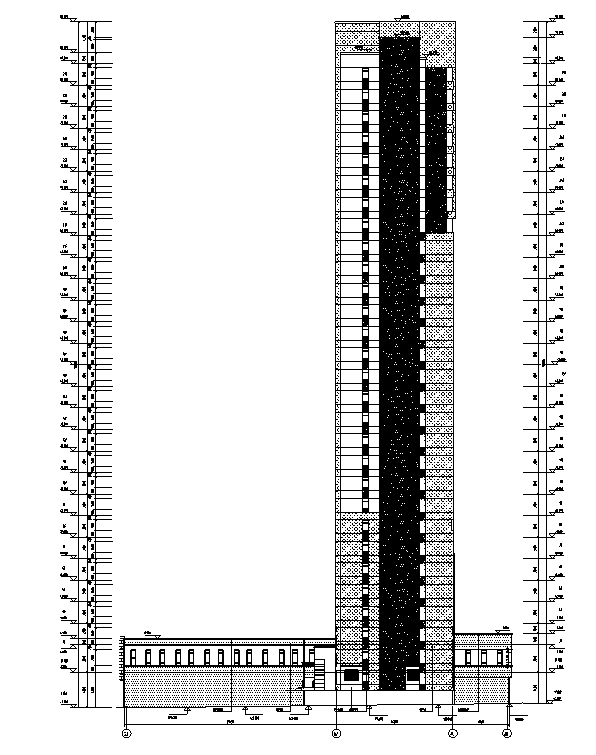 高层住宅单体建筑图纸资料下载-[江苏]高层住宅及商业、幼儿园建筑施工图(多栋建筑图纸）