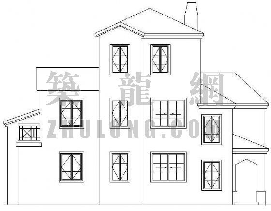 湖南省三层建筑施工图纸资料下载-某三层别墅建筑施工图纸（2）