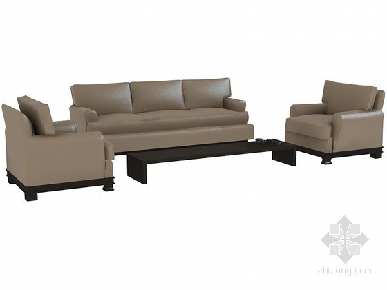 新中式沙发椅子组合3d模型资料下载-现代沙发组合3D模型下载