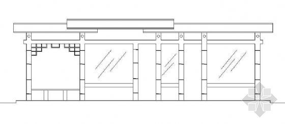 仿古公交站台施工图CAD资料下载-某市公交站台施工图