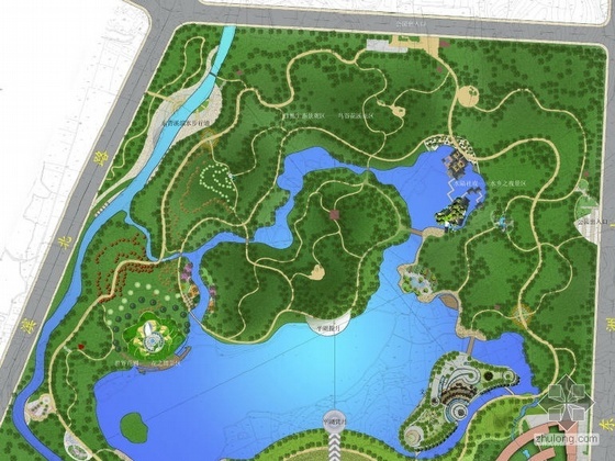 游乐园激流勇进土建施工图资料下载-义乌公园景观设计方案