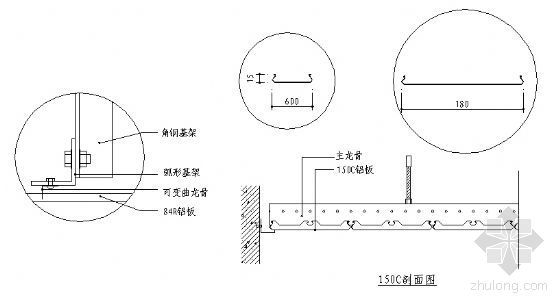 夹板造型天花吊顶资料下载-天花及造型图块