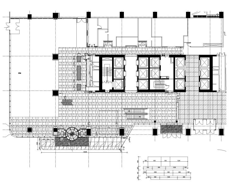 [山东]喜来登酒店公区及样板间室内施工图-7一层大堂接待区地面铺装图