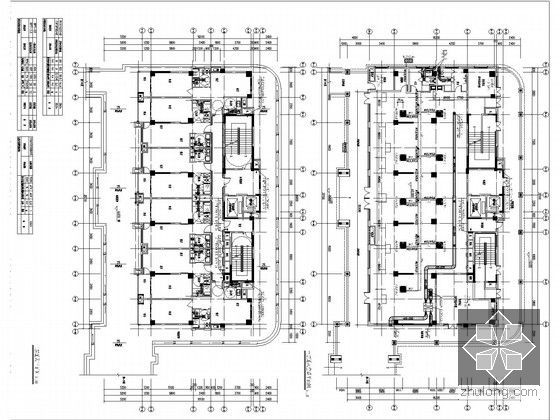 [浙江]超高层老年公寓综合建筑群通风空调及防排烟设计（大院出品 最新出炉）-3#一层二层通风空调平面图