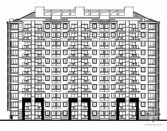 四层框架结构住宅楼建施图资料下载-温州某小区十一层住宅楼建筑施工图(4#楼)