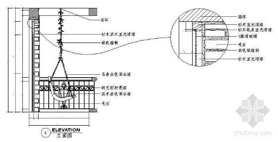 不锈钢水池立面图资料下载-阳台立面图