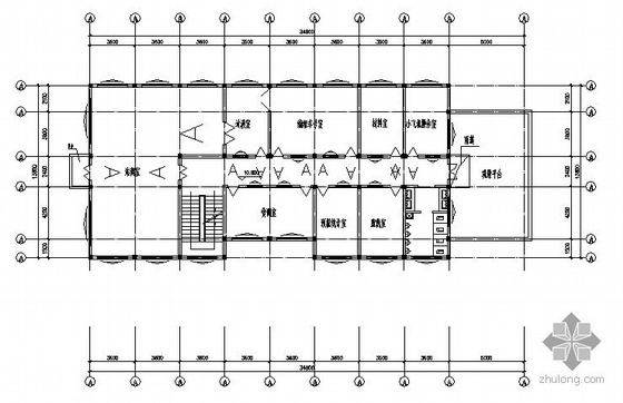 某四层铁路站调楼建筑方案图-3