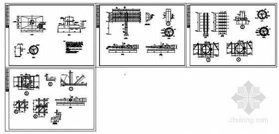 钢结构设计高速公路cad资料下载-某高速公路广告牌结构设计图