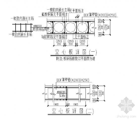 混凝土现浇楼梯施工图资料下载-某现浇混凝土结构空心板施工图