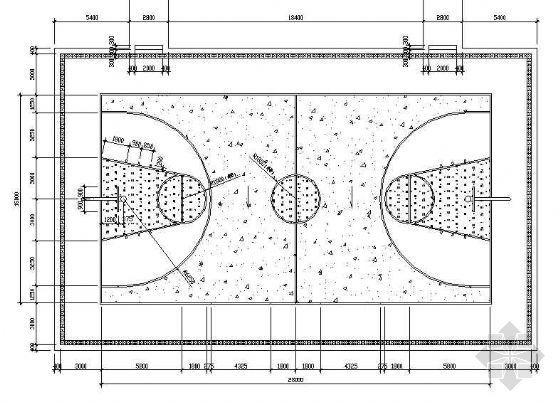 校园篮球场施工图资料下载-篮球场做法大样图