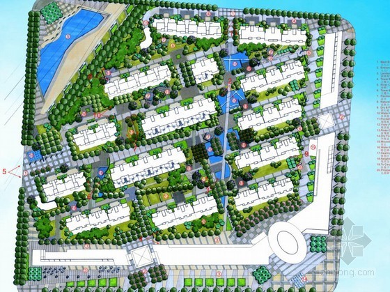 园林景谷设计方案资料下载-[南京]滨江小区园林设计方案