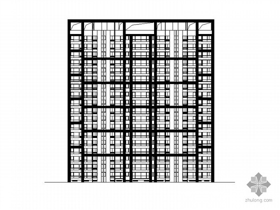 一梯三户单元设计资料下载-[济南]历山路某住宅区1号楼十八层一梯四户住宅楼建筑施工图