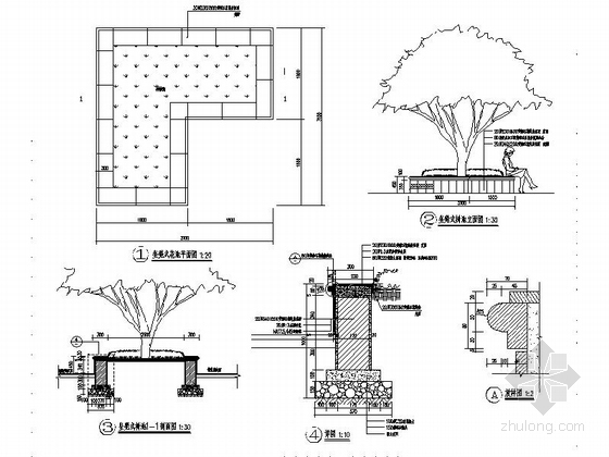 [延安]居住小区广场改造设计方案-花池施工图