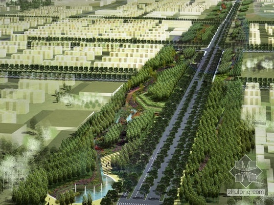 城市道路绿地规划设计方案资料下载-城市道路景观设计方案（一）