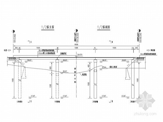 空心板桥桥型布置图资料下载-3×20 m预应力钢筋混凝土空心板桥桥型总体布置图