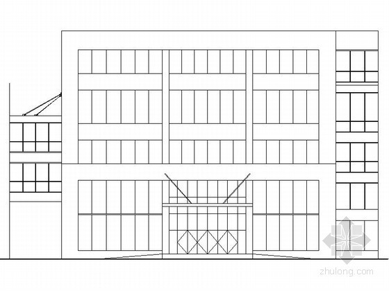 五层框架办公楼建筑设计资料下载-[济南]某五层办公楼建筑方案设计
